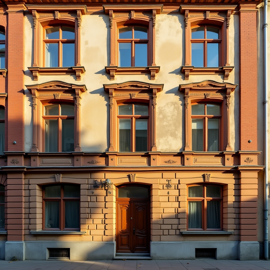 Altbaufassade in Hamburg mit Sanierungsbedarf und historischer Architektur